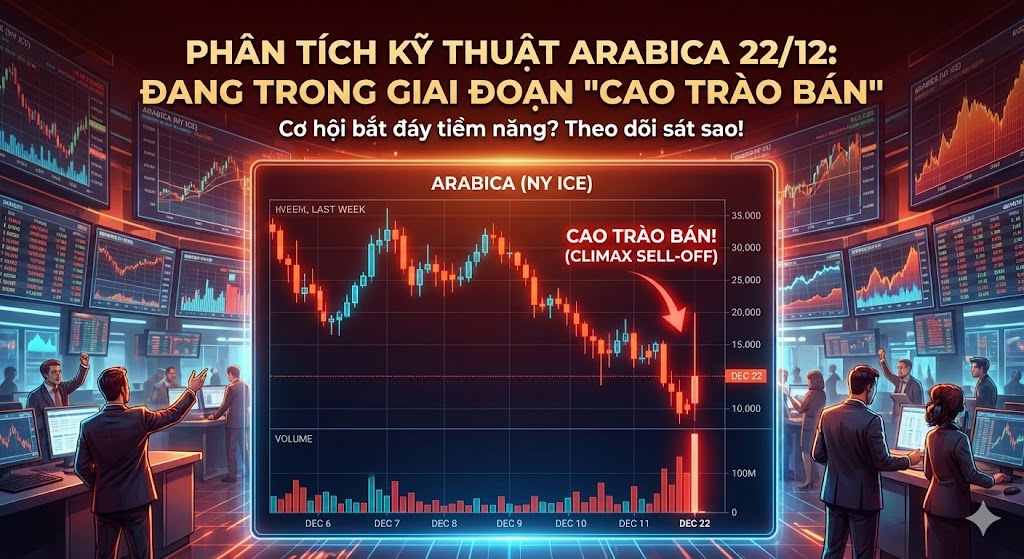 Phân tích kỹ thuật Arabica 22/12: Đang trong giai đoạn 